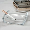 thumbnail image 3 of Classic Square Crystal Glass Ashtray for Men and Women, Transparent Smoke Cup, Creative Home Bar, Living Room, Simple Factories, 3 of 7