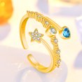 thumbnail image 1 of Nuevo anillo de corona de Plata de Ley 925, anillo de compromiso de tamaño ajustable de alta calidad para mujer, anillo de boda, regalo de joyería de moda para fiesta, 1 of 2