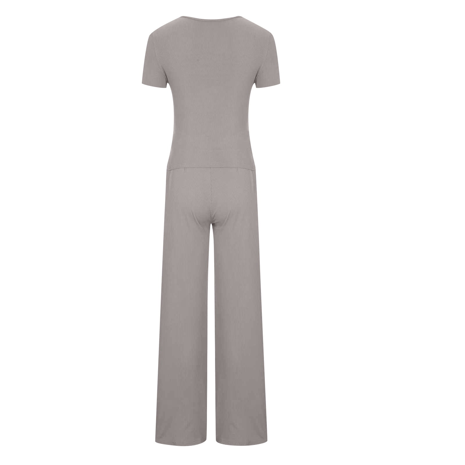 Xysaqa Two Piece Lounge Set for Womens Ribbed Crop Top Short