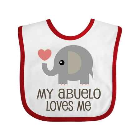 

Inktastic My Abuelo Loves Me Gift Baby Boy or Baby Girl Bib
