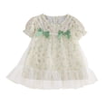 thumbnail image 2 of LOVZFMLL Girls' Summer Waist Tie Color Button Short Sleeve Round Neck Dress, 2 of 9