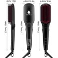 thumbnail image 5 of Enhanced Hair Straightener Heat Brush, 2-in-1 Ceramic Ionic Straightening Brush, Hot Comb with Anti-Scald Feature, Auto Temperature Lock & Auto-Off Function (BLACK), 5 of 7