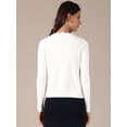 thumbnail image 4 of DARING DIVA Women's Open Front Long Sleeve Button Down Knit Cardigan XL White, 4 of 6