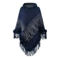 thumbnail image 5 of Aoochasliy Winter Scarfs Christmas Clearance Women's Trendy Warm Shawl Solid Color Cloak Large Knitting Loose Coat, 5 of 7