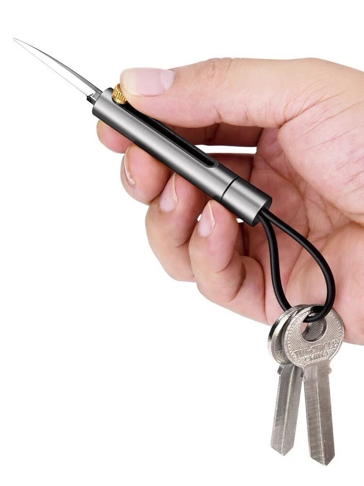 CIRCLE- Box Cutter Package Opener Keychain Box Opener- Silver Coler