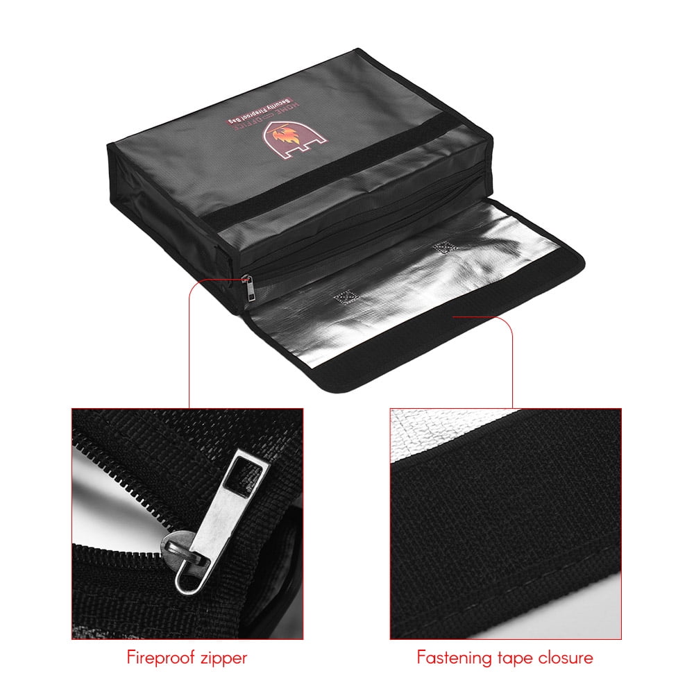 Sacs Anti-feu 2 Porte Document Ignifuge Sac étanche à Feu Pour Documents De Passeport Fibre De