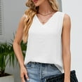thumbnail image 5 of Annhoo Women's Cotton Linen Tank Tops Lightweight V Neck Sleeveless Tanks Summer Breathable Wide Strap Tanks, 5 of 7