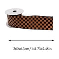 thumbnail image 5 of Orange Black Spiderweb Gift Wrapping Ribbon, Halloween Wired Edge Craft Ribbon for Fall Wreath DIY Decor, 141.73x2.48in, 5 of 6