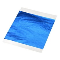 Uxcell Gold Leaf Foil Sheet, Blue Leaf Papers, 5.5 x 5.5inch for Art Decoration, Sculptures, Painting