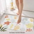 thumbnail image 6 of Orange Yellow Coastal Doormat Outdoor Entrance 24"x36", Nautical Summer Beach Coral Sea Turtle Absorb Moisture Dirt Door Mats, Non-Slip Rubber Backing Floor Mats Indoor, Low-Profile Front Door Rugs, 6 of 9