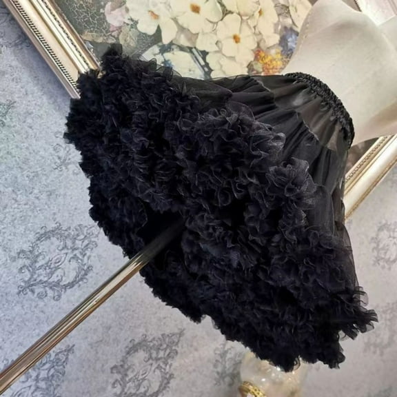 Becikitc Women’s Layered Tulle Petticoat Crinoline Underskirt Rockabilly Swing Tutu Skirt for Dance Party