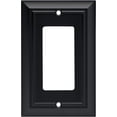 thumbnail image 3 of Brainerd 64216 Architectural Single Decorator Wall Plate - Flat Black - 1 Pack, 3 of 10