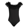 thumbnail image 4 of Love by Design Women's Juniors Powder Puff Tulle Ruffle Bodysuit, 4 of 8