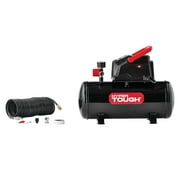 Hyper Tough 3 Gallon Oil-free Portable Air Compressor with Hose & Inflation Accessory Kit, 100 PSI
