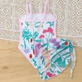 thumbnail image 5 of mgoYE Girl Swimsuit Size 10-12 Tankini Girls Swimsuit Criss Cross Ruched One-Piece Bathing Suit with Mesh Cover Up Skirt Adjustable Straps Swimwear(Light Green,12-13 Years), 5 of 8