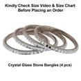 thumbnail image 5 of Efulgenz Boho Crystal Bangles Glass Stone Bracelet Bangle Set Rhinestone Bridal Wedding Party Bracelet Indian Bangle Set Fashion Jewelry for Women (4 Pcs) Size 2.6, 5 of 8