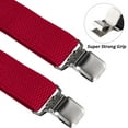 thumbnail image 2 of Buyless Fashion Heavy Duty Textured 2 Pack Suspenders for Men - 48" Adjustable Straps 1 1/2" - Y Shape - 5148-2-Red, 2 of 7