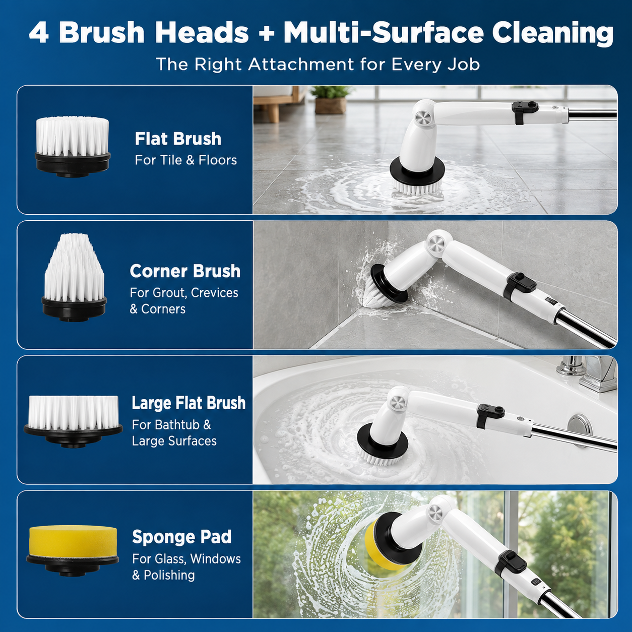 Alifecxwwy Electric Spin Scrubber with Extendable Handle photo 5