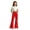 Red, variant on Bell Bottom Pants for Girls High Waist School Uniform Pants Girls Wide Leg Pants School Clothes Red School Pants Size 5-16 Years