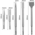 thumbnail image 3 of nipocaio Chisel Chisel Sets ,5 Piece Chisel Set with 2 Pointed Chisel and 3 Flat Chisel,Tile Chisel Wide Chisel Drilling Tool for Concrete Tile Building Block,950g, 3 of 5