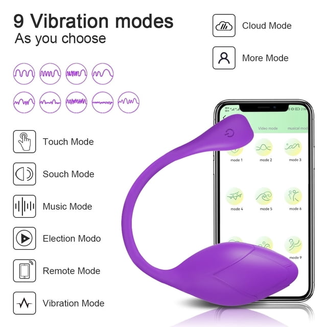 Tluda Vibrateurs d'App Oeuf pour Femmes Télécommande Sans Fil Gode Féminin