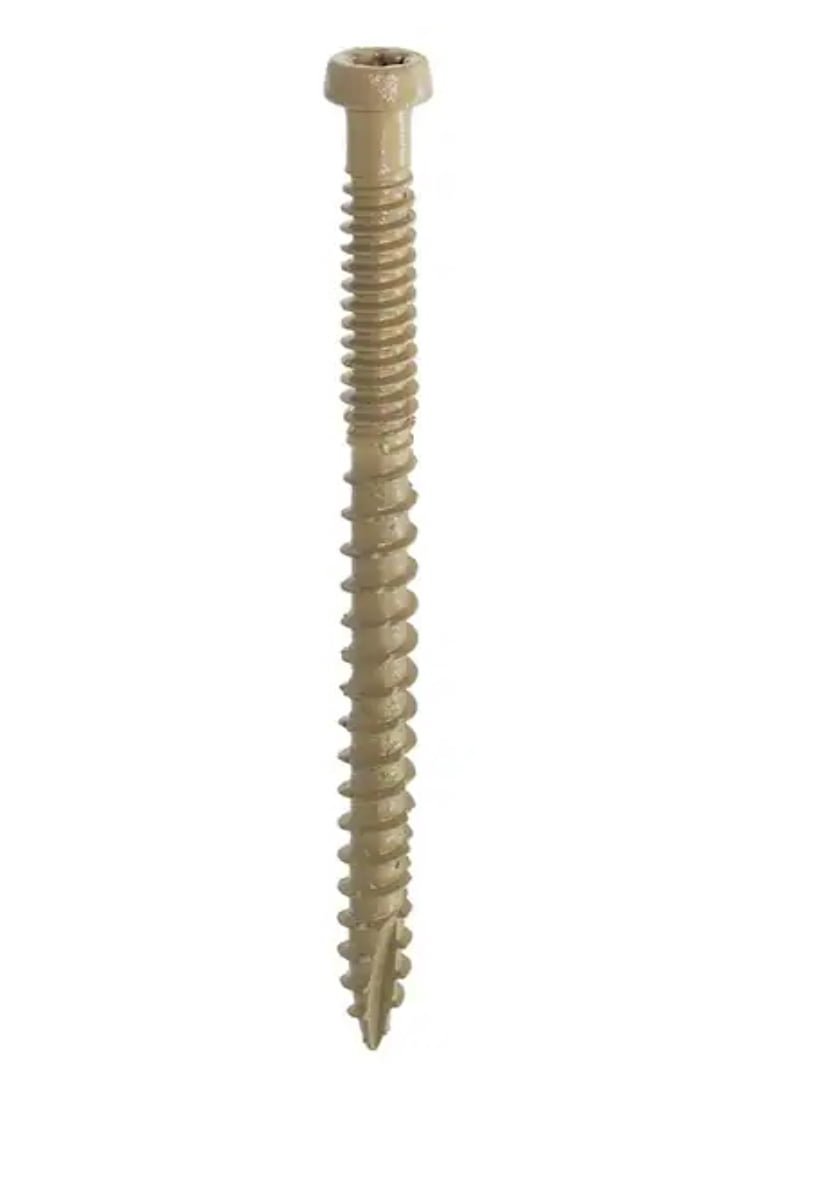 Grip-Rite prime Guard Plus  DeckForce #9 x 3 inchNano Coated Composite Deck Screws, Tan, 5lb Box