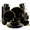 Black, variant on ComfyCreations 16-Piece Green Porcelain Dinnerware with Gold Trim – Elegant Plates, Bowls, and Cups
