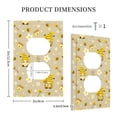 thumbnail image 3 of Fotbe Cute Bee Gnome 2 Print Duplex Receptacle Wall Plate, 1-Gang 5.0" x3.0" Wall Outlet Covers, Dual Outlet Faceplates Covers, Color-matched Screws Included-Style S, 3 of 6