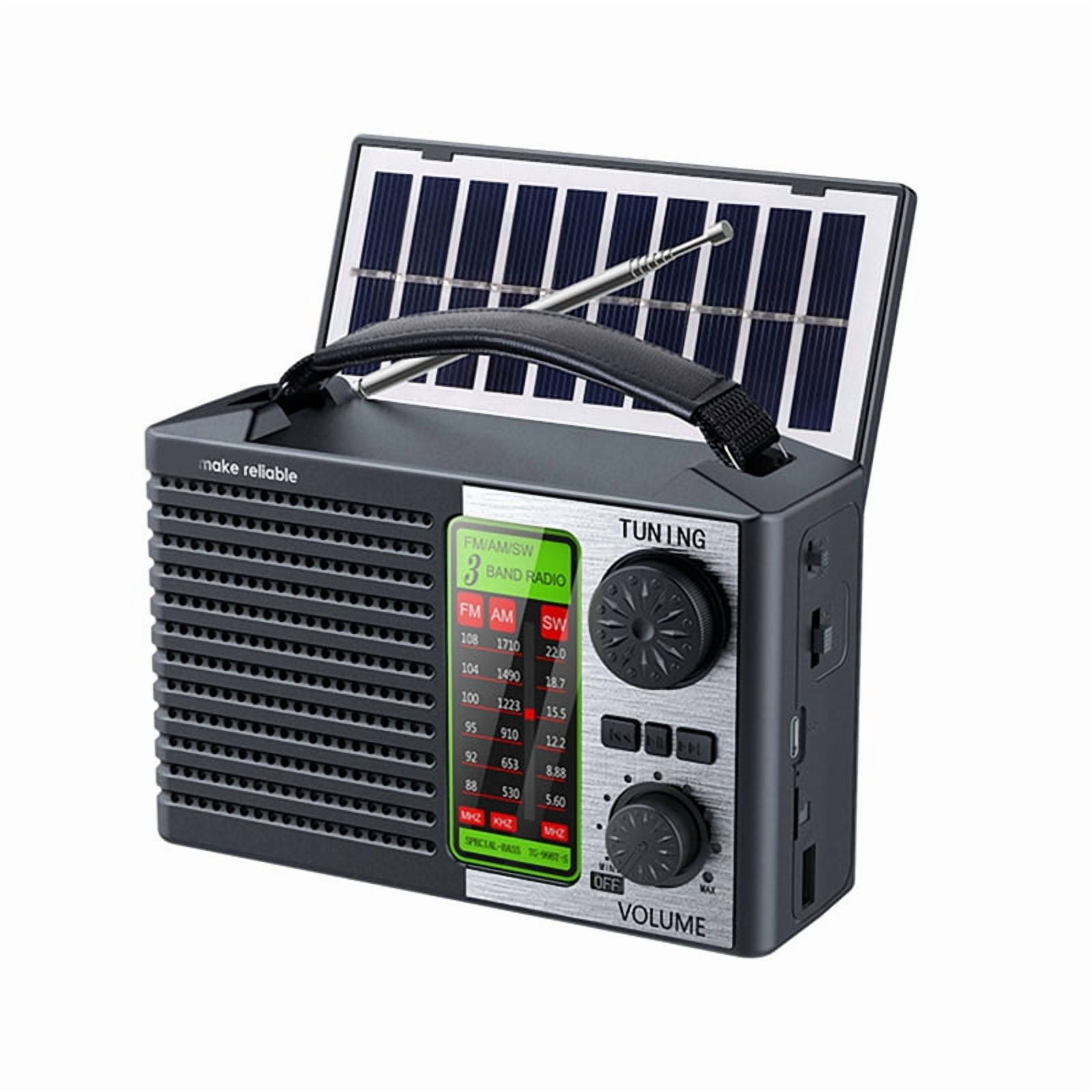 Portable AM FM SW Radio with Flashlight & BT Speaker Emergency Radio for Outdoor Camping and Emergency