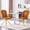 Orange, variant on Oufan Accent Puffy Bubble Chair Set of 2, Velvet Ball Chain Dining Chair with Gold Legs, Modern Side Chair with Hight Back & Upholstered for Kitchen
