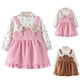 thumbnail image 3 of Odeerbi Niñas Primavera Algodón Pana Vestido Mono Cereza Imprimir Oso Tirantes Falda Manga Larga Vestido Princesa, 3 of 4