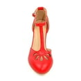 thumbnail image 2 of Chase & Chloe Women's Pepper Mary Janes - Vintage Cutout Low Kitten Heels Retro T Strap Pumps, 2 of 6