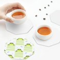 thumbnail image 7 of Pofeuu Frogs and Dragonflies Print Leather Coasters Set of 6, Round Cups Mugs Mat Pad for Home Kitchen Heat Resistant Drink Coasters,Octagon, 7 of 7