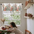thumbnail image 6 of Fall Flower Kitchen Valances for Windows 60x18 Inch Kitchen Curtains Valances Rod Pocket Retro Yellow Red Flower Green Leaf Wildflower Bathroom Window Valances for Window Treatment Decor, 6 of 6