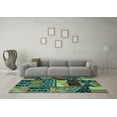 thumbnail image 3 of Ahgly Company Indoor Rectangle Patchwork Turquoise Blue Transitional Area Rugs, 5' x 7', 3 of 4