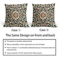 thumbnail image 6 of Black Burnt Orange Boho Pillow Covers 16 X Inch Bohemian Ethnic Carpet Style Vintage Flower Print Decorative Throw Pillows Outdoor Linen Cushion Case Farmhouse Decor Set of 2, 6 of 6
