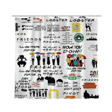 Friends Tv Show Shower Curtain Bathroom Decoration Bath Curtain Waterproof Shower Curtain Home Decor 72 × 72 inch