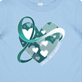 thumbnail image 4 of Inktastic Cervical Cancer Awareness Teal and White Ribbon Around Heart Boys or Girls Baby T-Shirt, 4 of 5