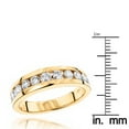 thumbnail image 3 of 14K Mens Natural 1.1 Ctw Diamond Wedding Ring For Him (Yellow Gold Size 12), 3 of 3