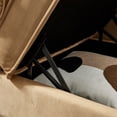 thumbnail image 2 of Cterwk Upholstered Velvet Chaise Chair Lounge Chair with Storage, Perfect for Living Room, Office, Khaki, 2 of 6