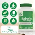 thumbnail image 3 of Berberine HCl 500mg  Vegan Certified | Clinical Strength - 60 Vegecaps | Blood Sugar Support | 3rd Party Tested | All Plant Extract | Non-GMO, Gluten Free, Soy Free | by Health Thru Nutrition, 3 of 6