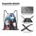 thumbnail image 4 of Goofa The Nightmare Before Christmas Print Drawstring Backpack Bag Sport Gym Sackpack Cinch Bags Drawstring Bags Draw String Sport Bag-Small, 4 of 6