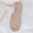 thumbnail image 4 of No Show Socks Cotton - 5 Pairs Solid Color Invisible Liner Socks Low Cut Socks, 4 of 10