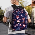 thumbnail image 3 of Gukieu American Stars Print Backpack, Waterproof Backpack with Adjustable Shoulder Straps, Suitable for Campus, Business, Travel, Unisex, 3 of 6