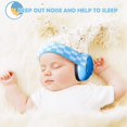 thumbnail image 5 of Auriculares de protección auditiva para bebés de 3 a 24 meses, orejeras de reducción de ruido para niños pequeños con una bolsa de tela (azul), 5 of 5