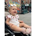 thumbnail image 3 of BemeyourBBs Baby Girls Summer Clothes Cotton Strawberry Outfits Bubble Romper Strawberry Embroidery Flying Sleeve Round Neck Bodysuit Playsuit and Headband Set, 3 of 9