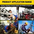 thumbnail image 6 of 1 Piece 10 Inch Heavy Duty Steel Adjustable Grab Straight Pipe Wrench with Soft Grip Floating Hook Jaw, 6 of 9