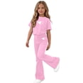 thumbnail image 6 of Fnooota Girls Summer Outfit Sets Size 7-8, Short Sleeve Casual Gifts Kids' Casual Clothing Sets Pink Size 7-8, 6 of 6