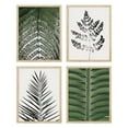 thumbnail image 2 of PixonSign Framed Wall Art Green Forest Fern Tree Leaf Prints, Set of 4 Plant Landscape Wall Decor Arts, Nature Floral Wall Décor, Adhesive Canvas Poster, Modern Home Artwork - 8"x10" Natural, 2 of 5