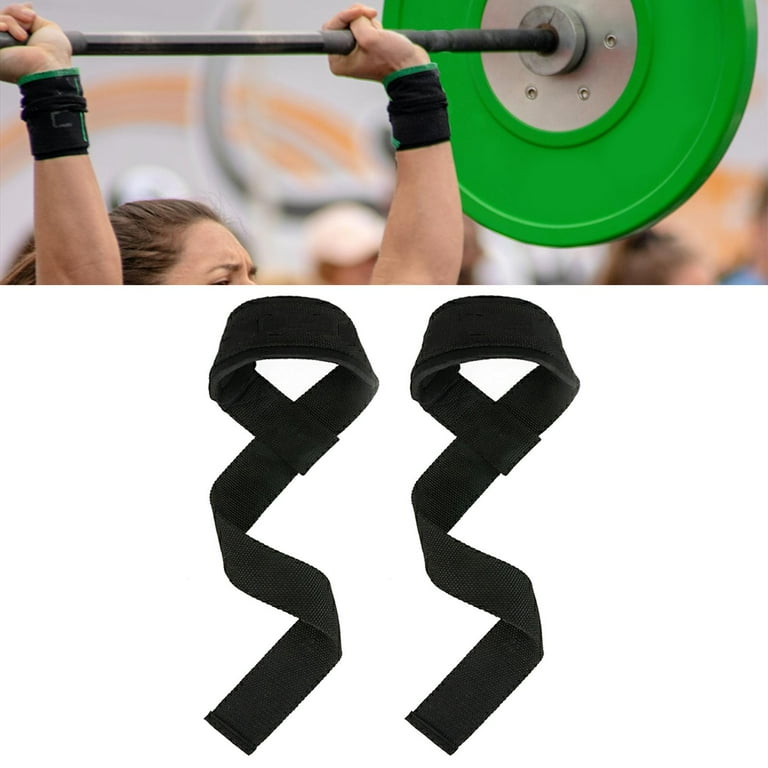 1 Pair Weight Lifting Straps Gym Wrist Wraps Lifting Straps Strength Training Weightlifting Wrist Straps for Dumbbell Bodybuilding Deadlifts Black